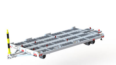 集装箱运输拖车 - PD-04 - S-P-S BV - 双车轴 / 货运飞机 / 机场