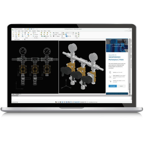 CAD软件 - DraftSight® - DASSAULT SYSTEMES - 模型制作 / 用于航空工程 / 3D