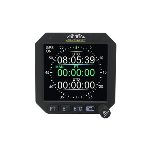 航空时钟 - STRATOTIMER 3ATI - THOMMEN AIRCRAFT EQUIPMENT AG - 数字 / 石英 / 带飞行计时器