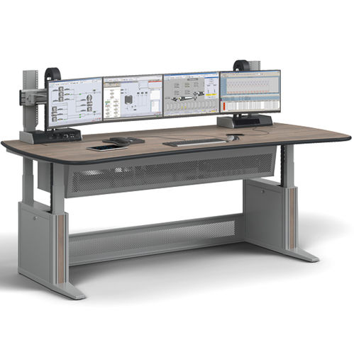独立型空中交通管制台 - ErgoCon® - KNURR TECHNICAL FURNITURE GMBH - 弯曲 / 无存储 / 塔台