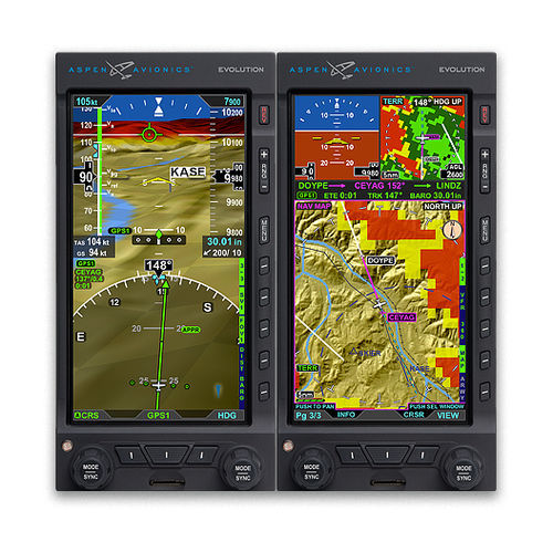 飞机PFD - EVOLUTION 2000 - Aspen Avionics, Inc. - 液晶 / LED式 / 28V