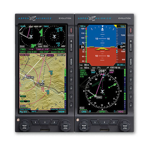 直升机PFD - EVOLUTION 1500H - Aspen Avionics, Inc. - 多功能显示