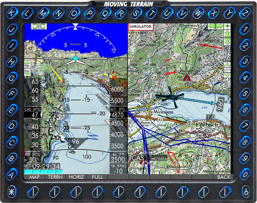 直升机EFIS - MT VisionAir X Heli - Moving Terrain Air Navigation Systems AG - 1024 x 768 / GPS