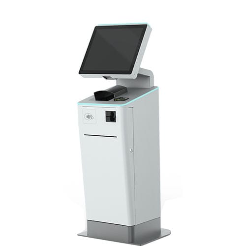 带条形码读取器登机办理终端 - V2 VELOCITYtwo - EMBROSS - 带打印机 / 带护照读取器 / 带银行卡付款系统