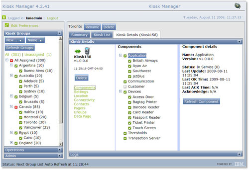管理软件 - KIOSK MANAGER 1.4 - EMBROSS - 监控 / 用于航空工程 / 办理登机手续