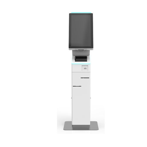 带条形码读取器登机办理终端 - V3 VELOCITYthree - EMBROSS - 带打印机 / 带护照读取器 / 带银行卡付款系统
