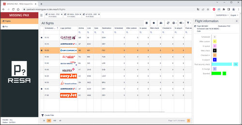 旅客服务管理软件 - PAXTRACK MISSING PAX - RESA Airport Data Systems - 安全防护型 / 追踪 / 机场