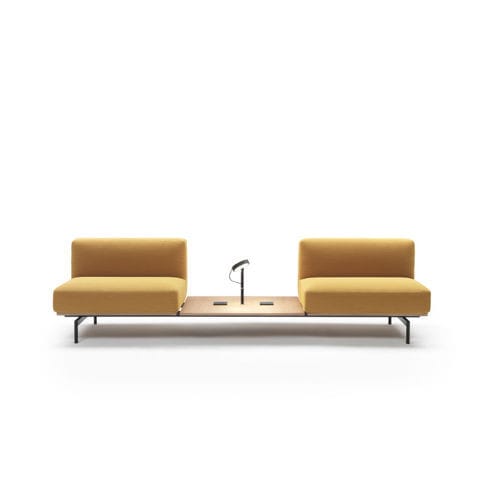 候机厅沙发 - L-SOFA - Giulio Marelli Italia Spa - 组合式 / 布料 / 皮质
