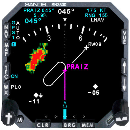 导航显示器导航显示器 - SN3500 - Sandel Avionics - 飞机 / 直升机 / LED背光
