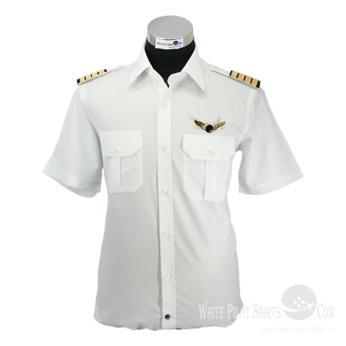 男式制服 - Blended - Whitepilotshirt.com - 用于飞行员 / 棉质