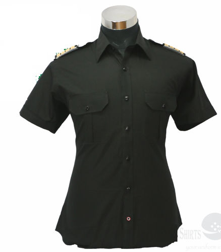 男式制服 - Black  - Whitepilotshirt.com - 用于飞行员 / 棉质