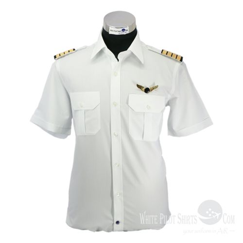 飞行员制服 - Reverse Satin - Whitepilotshirt.com - 棉质 / 男式