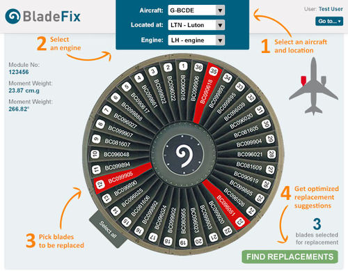 数据分析软件 - BladeFix  - output42 - 用于维护 / 用于飞机发动机