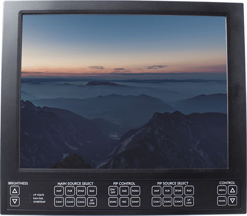航空电子设备飞机客舱显示屏 - LCD1507 - RDDS Avionics Limited - 1024 x 768 / LED显示屏
