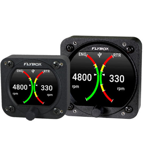 数字转速表 - Omnia RPM-ROTOR - Flybox Avionics - 发光