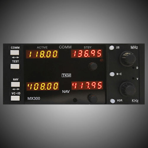下滑NAV/COM - MX300 - TKM Avionics - 面板式 / 飞机
