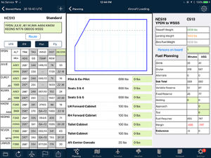 重量与平衡分析软件 - AvPlan EFB - 用于航空工程 / 用于iPhone