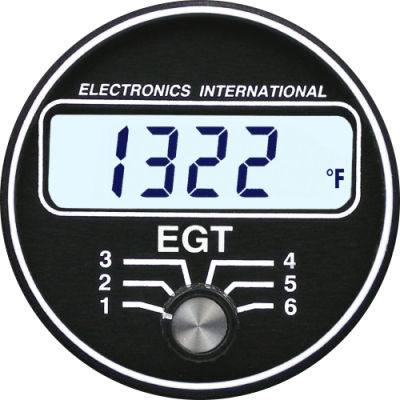 温度仪表 - E-6 EGT  - Electronics International - 数字 / 发动机 / 排气