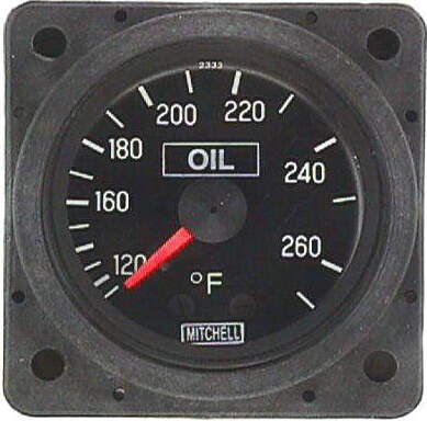 温度仪表 - D1-111-5094 - Mitchell Aircraft Products, Inc. - 模拟 / 发动机 / 飞机
