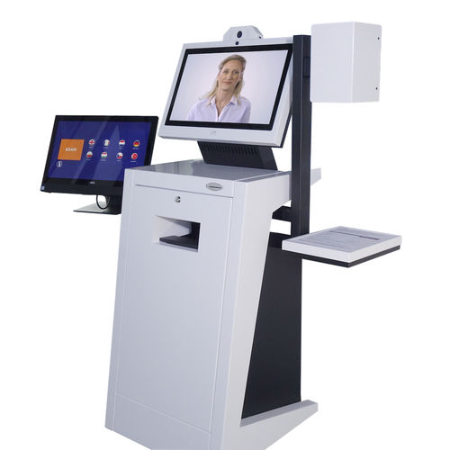 接待交互终端 - Versatility Kiosk™ - Telemedium / Teleportel - 机场 / 触摸屏