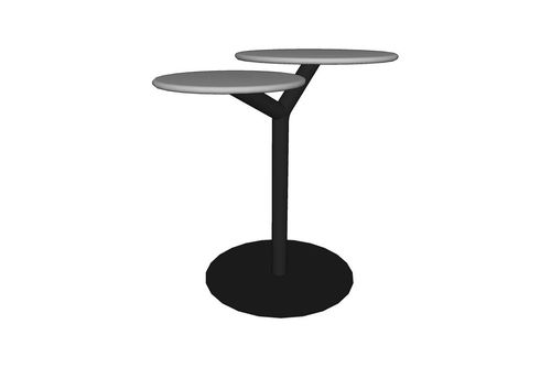 机场桌子 - Bistro - Forms+Surfaces - 不锈钢 / 绸缎 / 砂岩