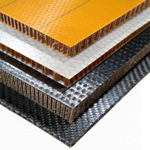 铝制夹芯板 - EURO-COMPOSITES SA - 玻璃表面 / 蜂窝状 / 用于航空工程