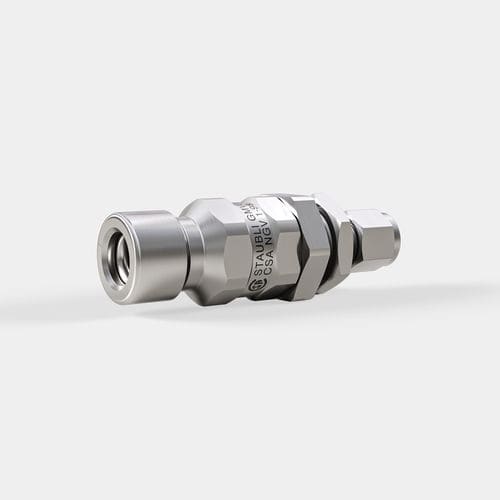 快速航空管件 - GMV series - STÄUBLI Connectors - 直线型 / 用于气体 / 不锈钢