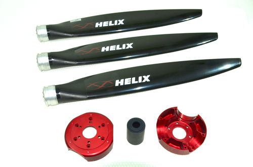 顺时针飞机螺旋桨 - L-SSI-3 - HELIX propeller - 35-40" / 3 / 固定螺距