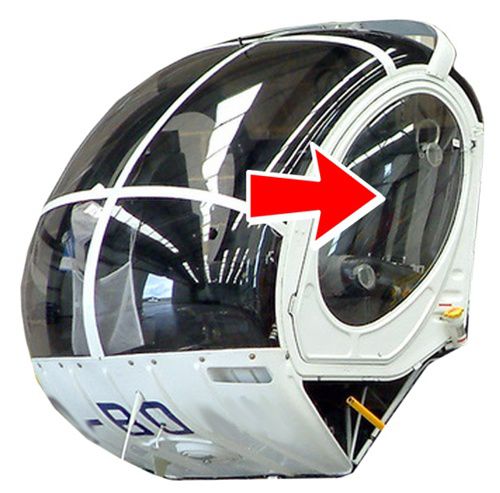 直升机舷窗 - HUGHES300_WS_DOOR - Cee Bailey's Aircraft Plastics - 矿物玻璃 / 有色
