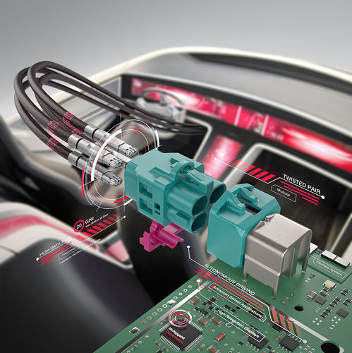 数据电连接器 - H-MTD® - Rosenberger - PCB / 飞机 / 以太网