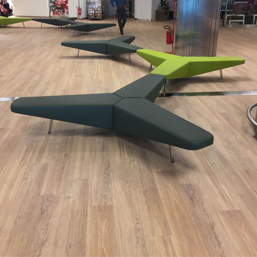 机场长凳 - SINAPSI - Altek Italia Design Srl - 皮质 / 木质