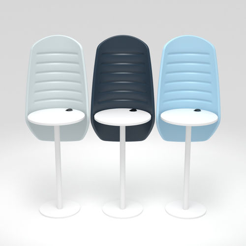 机场桌子 - ERMES - Altek Italia Design Srl - 泡沫 / 仿皮 / 钢