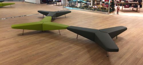 机场长凳 - SINAPSI - Altek Italia Design Srl - 皮质 / 木质