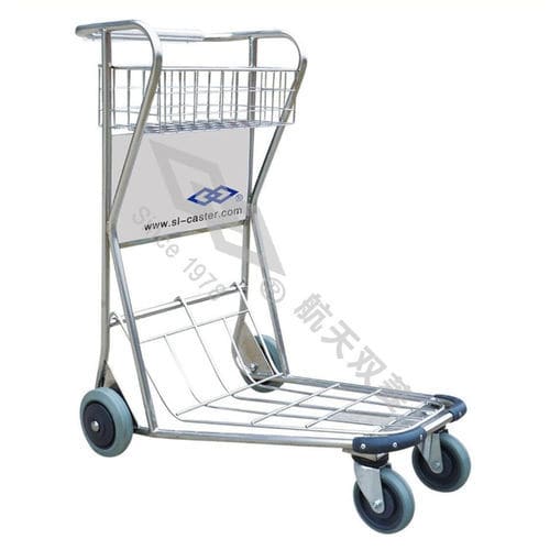 不锈钢行李车 - GJ-150 - Hubei Space Double Rhombus Logistics Technology Co., Ltd. - 机场航站楼 / 4轮 / 开放式