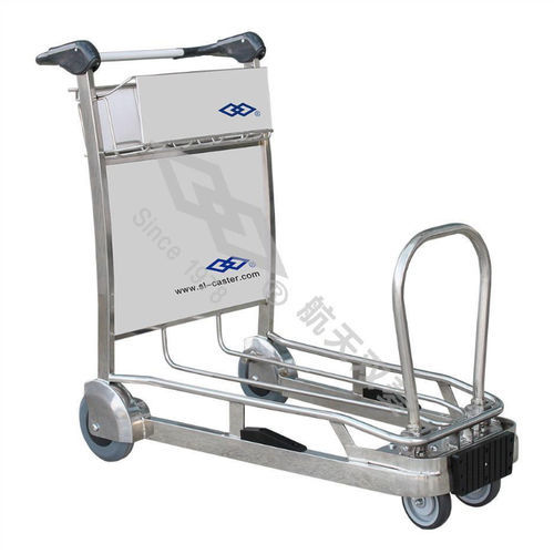 不锈钢行李车 - GC-300 - Hubei Space Double Rhombus Logistics Technology Co., Ltd. - 机场航站楼 / 4轮 / 开放式