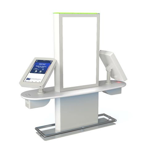 航空公司登机办理终端 - T-series Twin Terminal   - imageHOLDERS - 带银行卡付款系统 / 带RFID读取器 / 落地