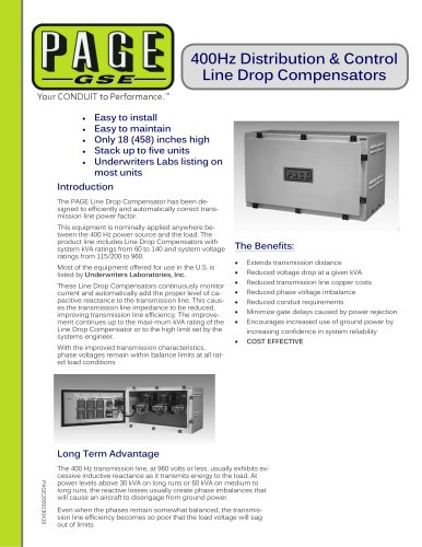 400Hz Distribution & Control Line Drop Compensators