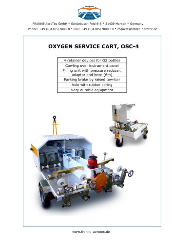 OXYGEN SERVICE CART, OSC-4