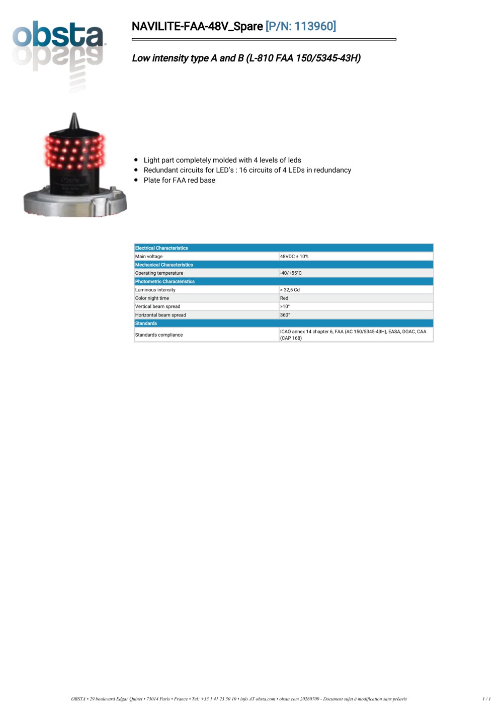 NAVILITE-FAA-48V_Spare - OBSTA