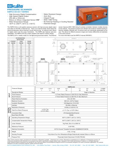 KMPS-3-64-XX-Y SERIES PRESSURE SCANNER