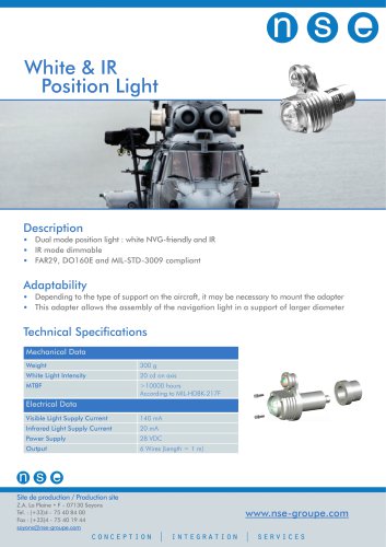 White & IR Position Light