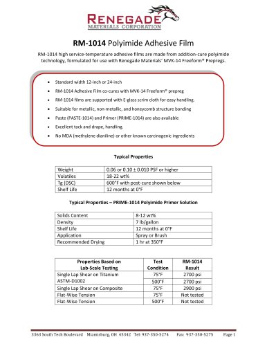 RM-1014 Polyimide Adhesive Film