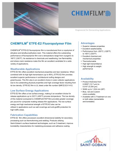 CHEMFILM® ETFE-E2 Fluoropolymer Film