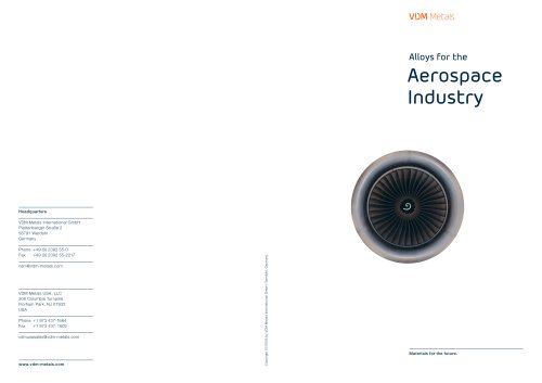 Alloys for the Aerospace Industry