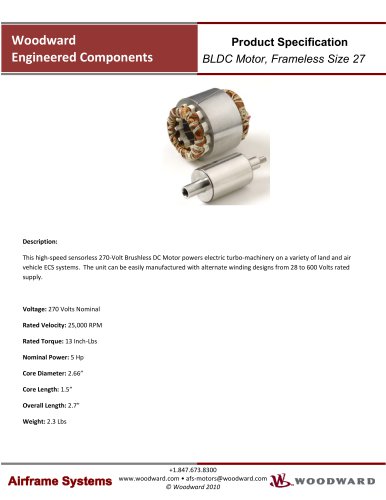 BLDC Motor, Frameless Size 27