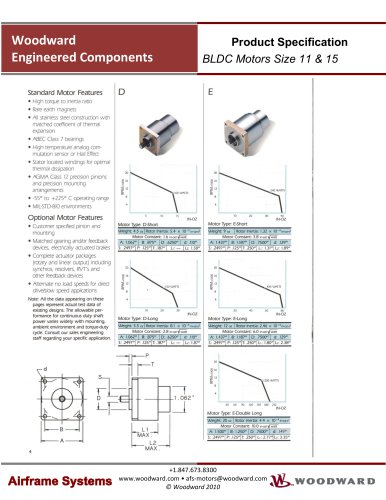 BLDC Motors Size 11 & 15