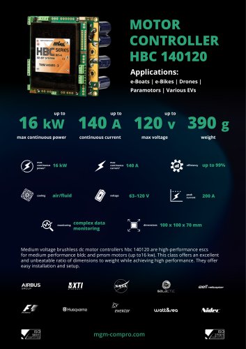 16 kW MOTOR CONTROLLER HBC 140120