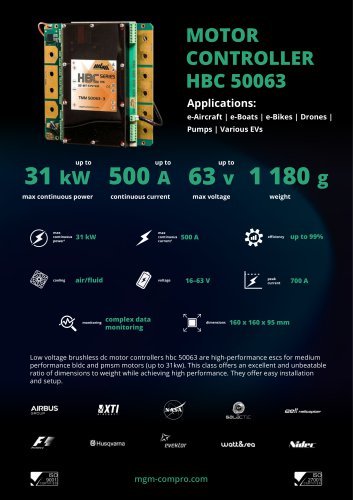 31 kW MOTOR CONTROLLER HBC 50063