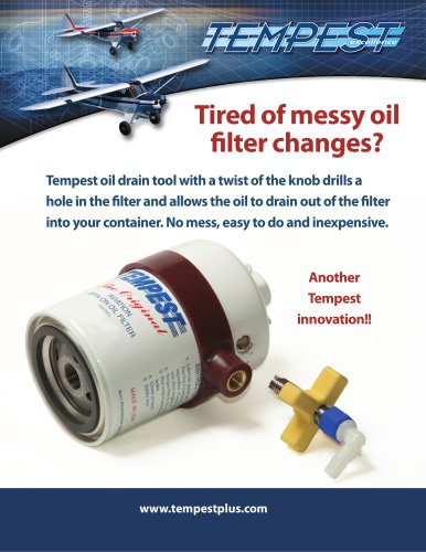 Tempest Oil Filter Drain Tool