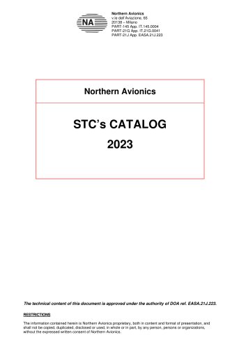 Northern Avionics STC's Catalog 2023